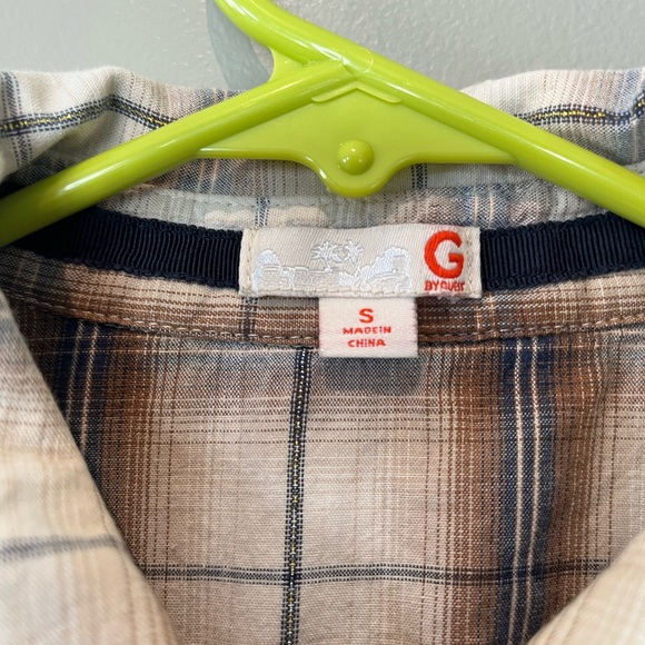 Vintage G by Guess western pearl snap fitted plaid shirt - Picture 5 of 9